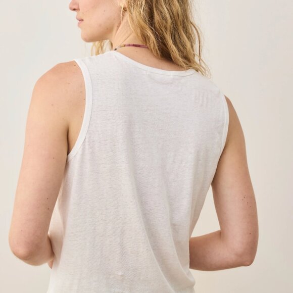 new nwt Sz XS Marine Layer Hemp Cotton Tank in Natural Solid White - Picture 2 of 2